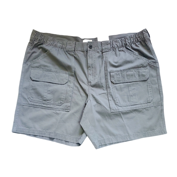 Croft & Barrow Cargo Shorts Men's Big & Tall Side Elastic Casual Gray NWT - Picture 6 of 14